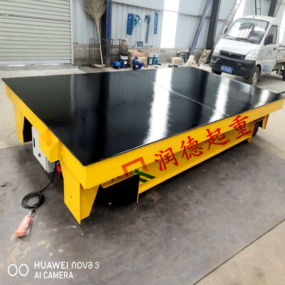 圆钢蓄电池转运车 &nbsp;盘圆轨道平车交付使用